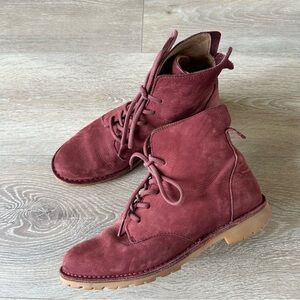 Blackstone Suede Burgundy Boots Sz 39